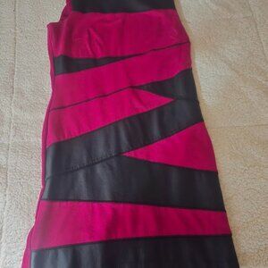 Women’s Professional Sleeveless Work Dress | Size Large | Pink & Black